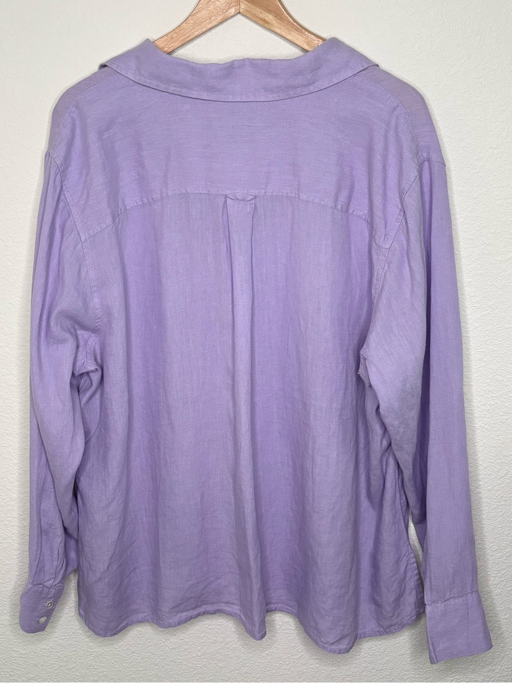 Talbots Pure Irish Linen Button Down Shirt 22W Preppy Colorful Flowy - Picture 2 of 6